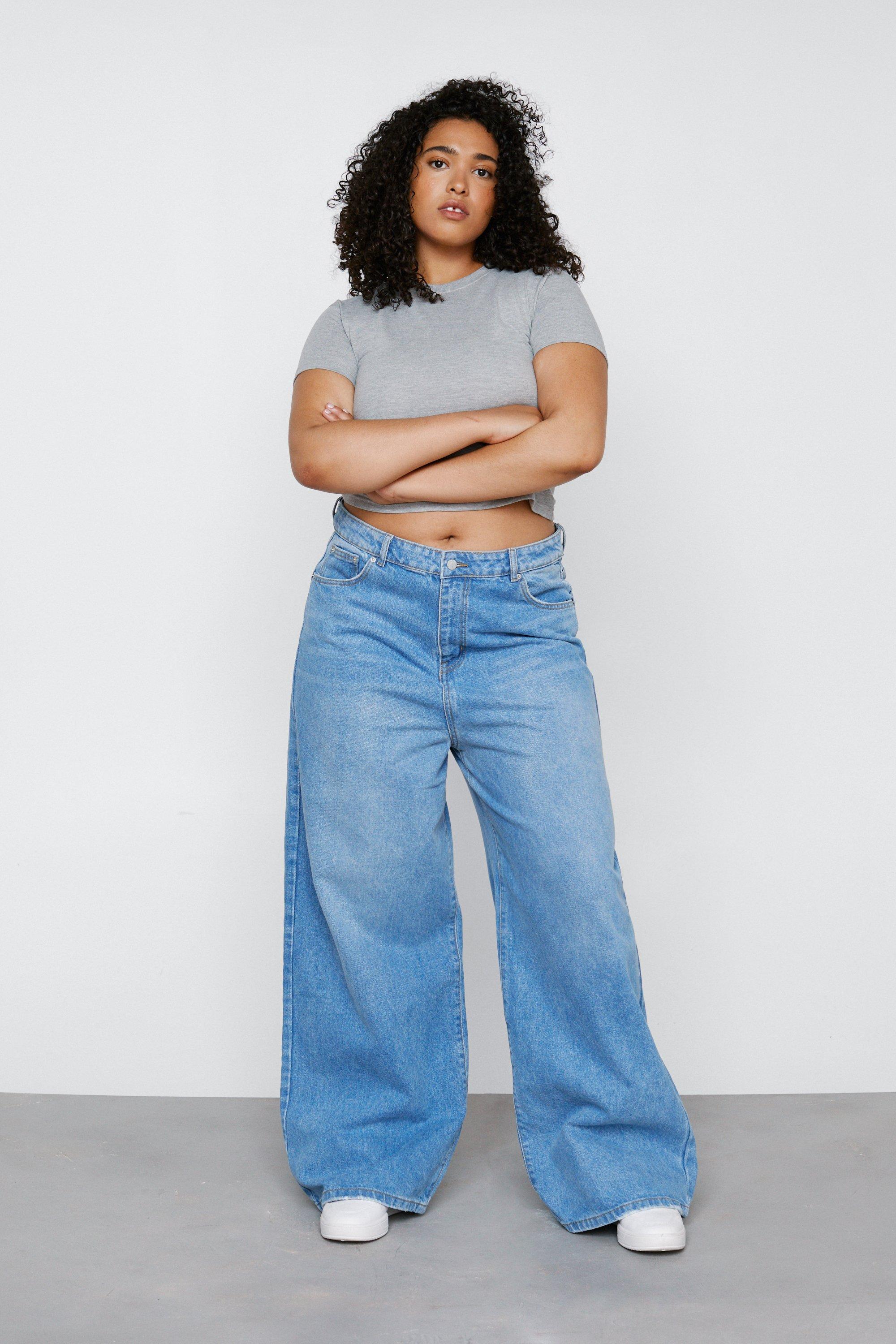 Plus size 2024 low rise jeans